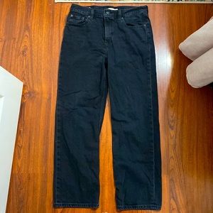 Black Loose straight jeans